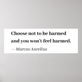傷つけないように選択 – ストイック引用文 ポスター