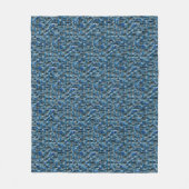 傷のあるバーチャル灰色の青い素朴なセラミックタイル フリースブランケット (正面)