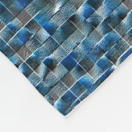 傷のあるバーチャル灰色の青い素朴なセラミックタイル フリースブランケット