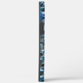 傷のあるバーチャル灰色の青い素朴なセラミックタイル Case-Mate iPhoneケース (裏面 / 右)