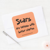 傷は刺青で物語が良い スクエアシール (封筒)