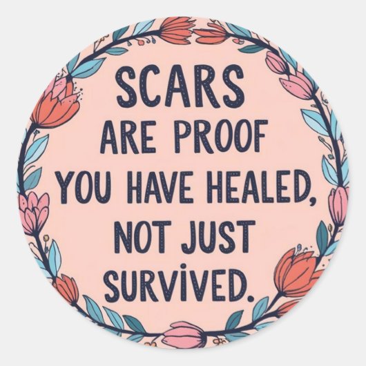 傷は証明シールである ラウンドシール (正面)