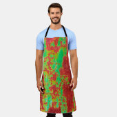 傷やひび割れ効果を持つ金属テクスチャ、 ab エプロン (着用した状態)