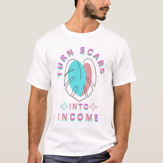 傷を収入に変える Tシャツ (正面)