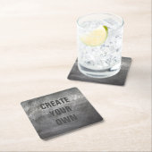 傷付けられたブラシをかけられた金属の質 スクエアペーパーコースター (インサイチュ)