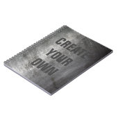 傷付けられたブラシをかけられた金属の質 ノートブック (左側)