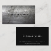 傷付けられたブラシをかけられた金属の質 名刺 (正面/裏面)