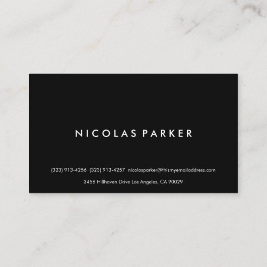 傷付けられたブラシをかけられた金属の質 名刺 (裏面)