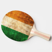 傷付けられ、擦り切れたなヴィンテージのアイルランド人の旗 卓球ラケット (横)