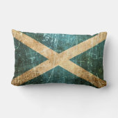 傷付けられ、擦り切れたなヴィンテージのスコットランド人の旗 ランバークッション (裏面)