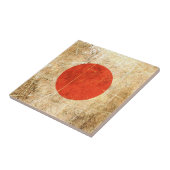 傷付けられ、擦り切れたなヴィンテージの日本人の旗 タイル (側面)