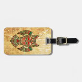 傷付けられ、擦り切れたなHaidaの精神のフクロウ ラゲッジタグ (正面横)