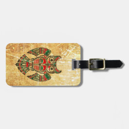 傷付けられ、擦り切れたなHaidaの精神のフクロウ ラゲッジタグ