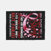 傷口から脳動脈瘤認識度バターの話 フリースブランケット (正面(横))