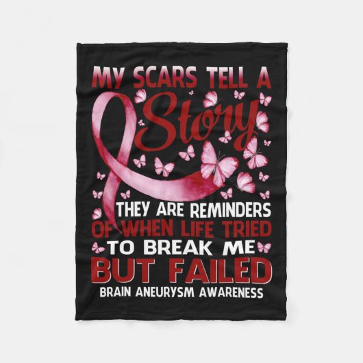 傷口から脳動脈瘤認識度バターの話 フリースブランケット (正面)