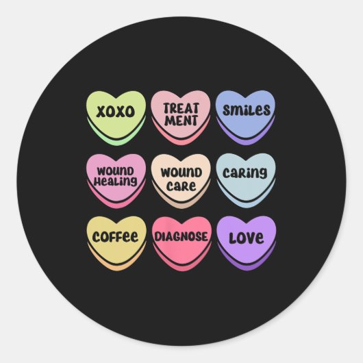 傷口気にナースバレンティネスハート傷口 ラウンドシール (正面)