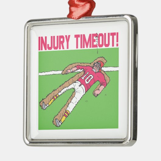 傷害のタイムアウト メタルオーナメント (左)