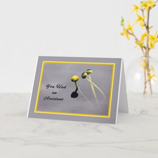 傷害者の名刺 カード (黄色い花)