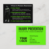 傷害防止姿勢認識度キュー事業 名刺 (正面/裏面)