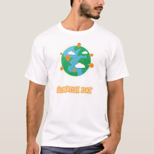 傷日の地球のワイシャツ(メンズ) Tシャツ