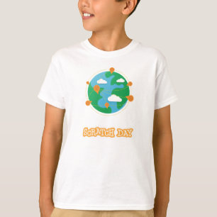傷日の地球のワイシャツ(子供) Tシャツ