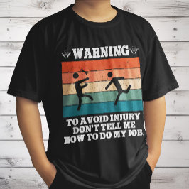 傷警告を避けるためにレトロを言わないおもしろい Tシャツ