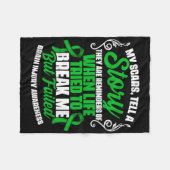 傷跡が外傷性脳損傷サポート結核を物語る フリースブランケット (正面(横))