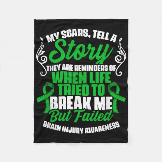 傷跡が外傷性脳損傷サポート結核を物語る フリースブランケット (正面)