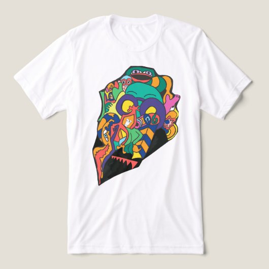 傷跡の顔 トライブレンドＴシャツ (デザイン正面)