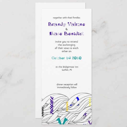 傷 招待状 (正面/裏面)