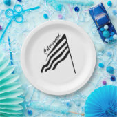 傾いたカラーガードフラグ ペーパープレート (パーティー)