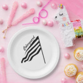 傾いたカラーガードフラグ ペーパープレート (パーティー)