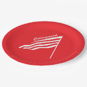 傾いたカラーガードフラグ ペーパープレート (アングル)