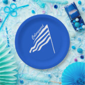 傾いたカラーガードフラグ ペーパープレート (パーティー)