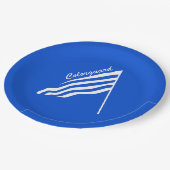 傾いたカラーガードフラグ ペーパープレート (アングル)