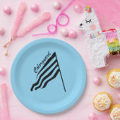 傾いたカラーガードフラグ ペーパープレート (パーティー)