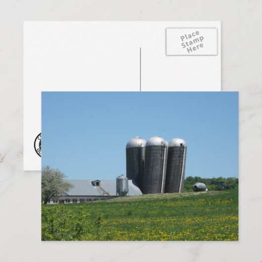傾いたサイロ ポストカード (正面/裏面)