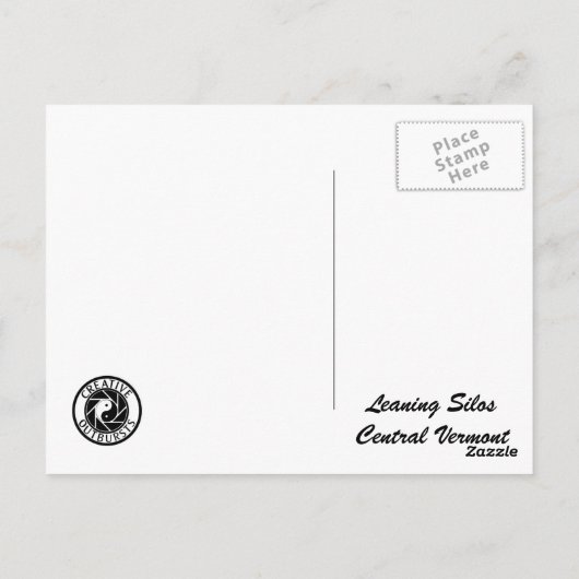 傾いたサイロ ポストカード (裏面)