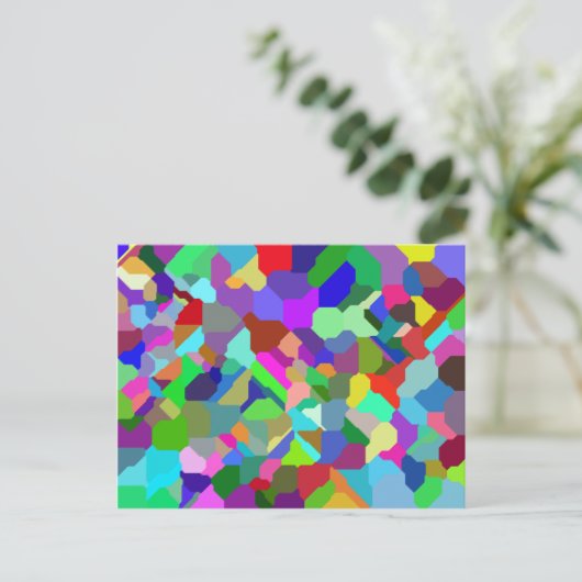 傾いたタイルのポストカード ポストカード (スタンド正面)