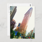 傾いたフラチロン建物 澄ん ポストカード (正面/裏面)