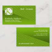 傾いたモノグラムの名刺 名刺 (正面/裏面)