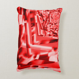 傾いた四角形の角、派手な赤から白っぽい アクセントクッション