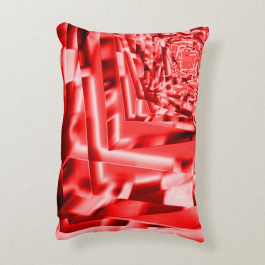 傾いた四角形の角、派手な赤から白っぽい アクセントクッション (裏面(縦))