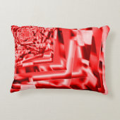 傾いた四角形の角、派手な赤から白っぽい アクセントクッション (裏面)