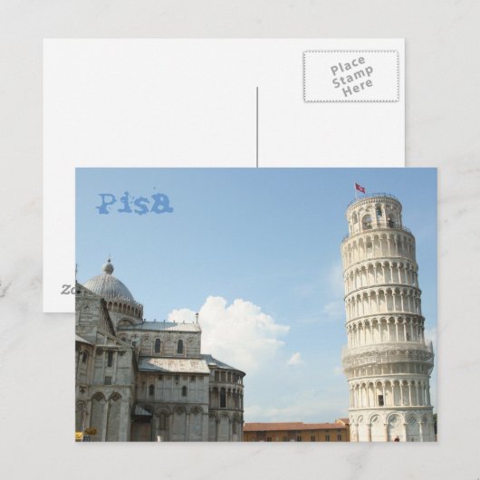 傾いた塔 ポストカード (正面/裏面)
