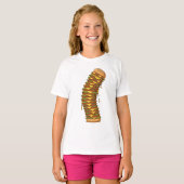 傾いた巨大チーズバーガーの塔の少年たち Tシャツ (正面フル)