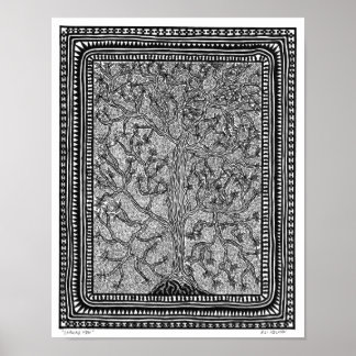 傾いた木のポスター ポスター