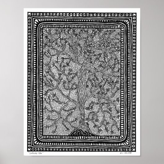 傾いた木のポスター ポスター (正面)