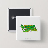 傾く緑のランタンのロゴ- 缶バッジ (正面&裏面)