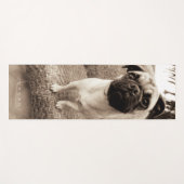 傾く頭部が付いているあなたの一流の|のパグを加えて下さい ヨガマット (正面(横))